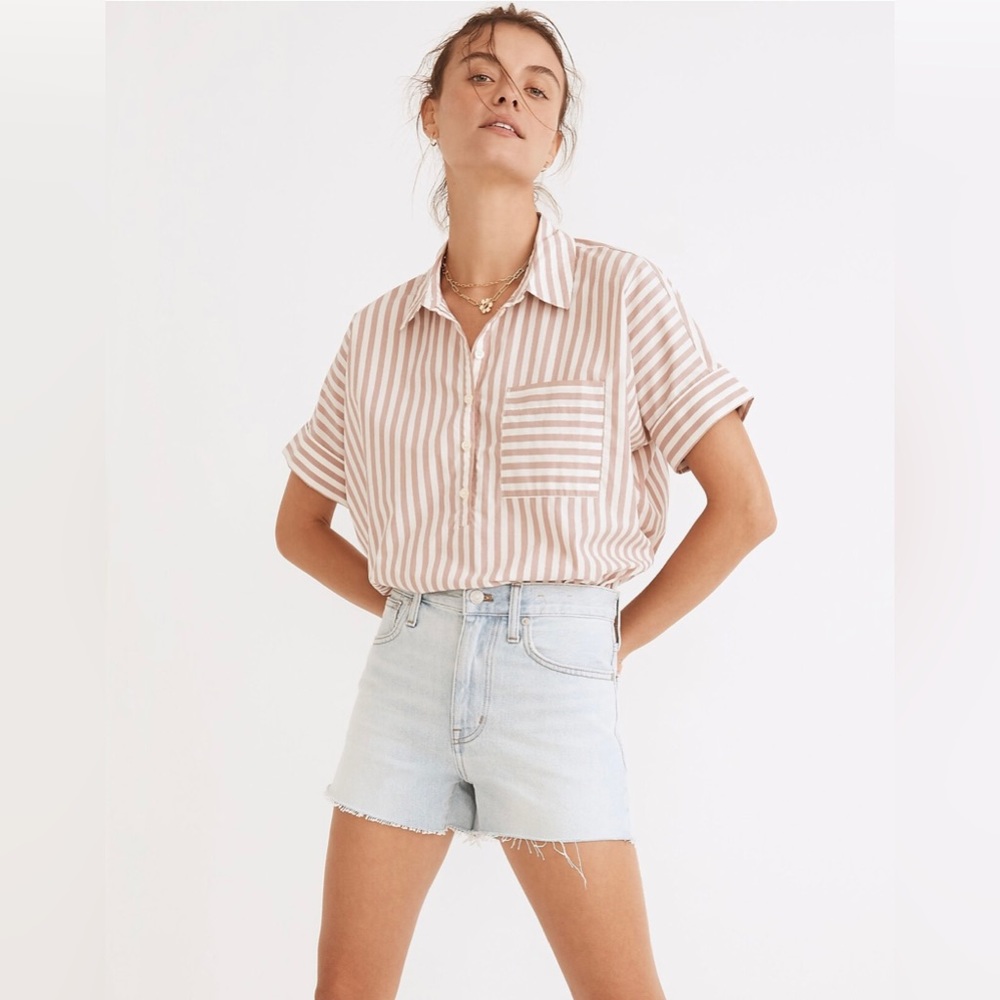 NWT Madewell Relaxed Denim Shorts in Essen Wash Size 29